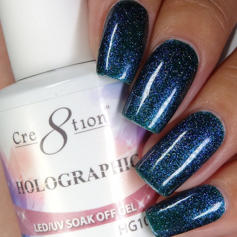 [HG10] Cre8tion - Holographic Collection Soak Off Gel [Easy Application] LED/UV Cured 15mL / 0.5 fl oz Beauty & Personal Care Cre8tion