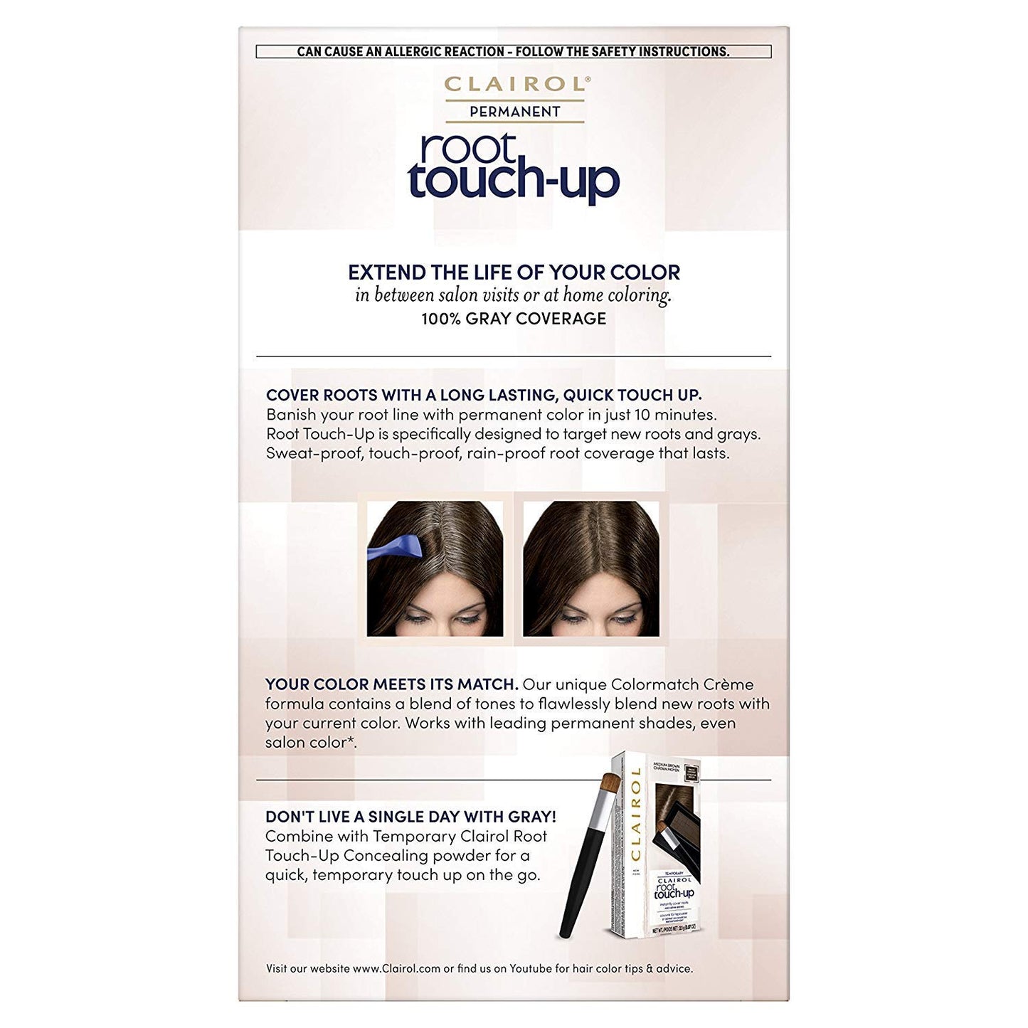 Clairol Permanent Root Touch-Up, Black [2], 1 ea (Pack of 6)