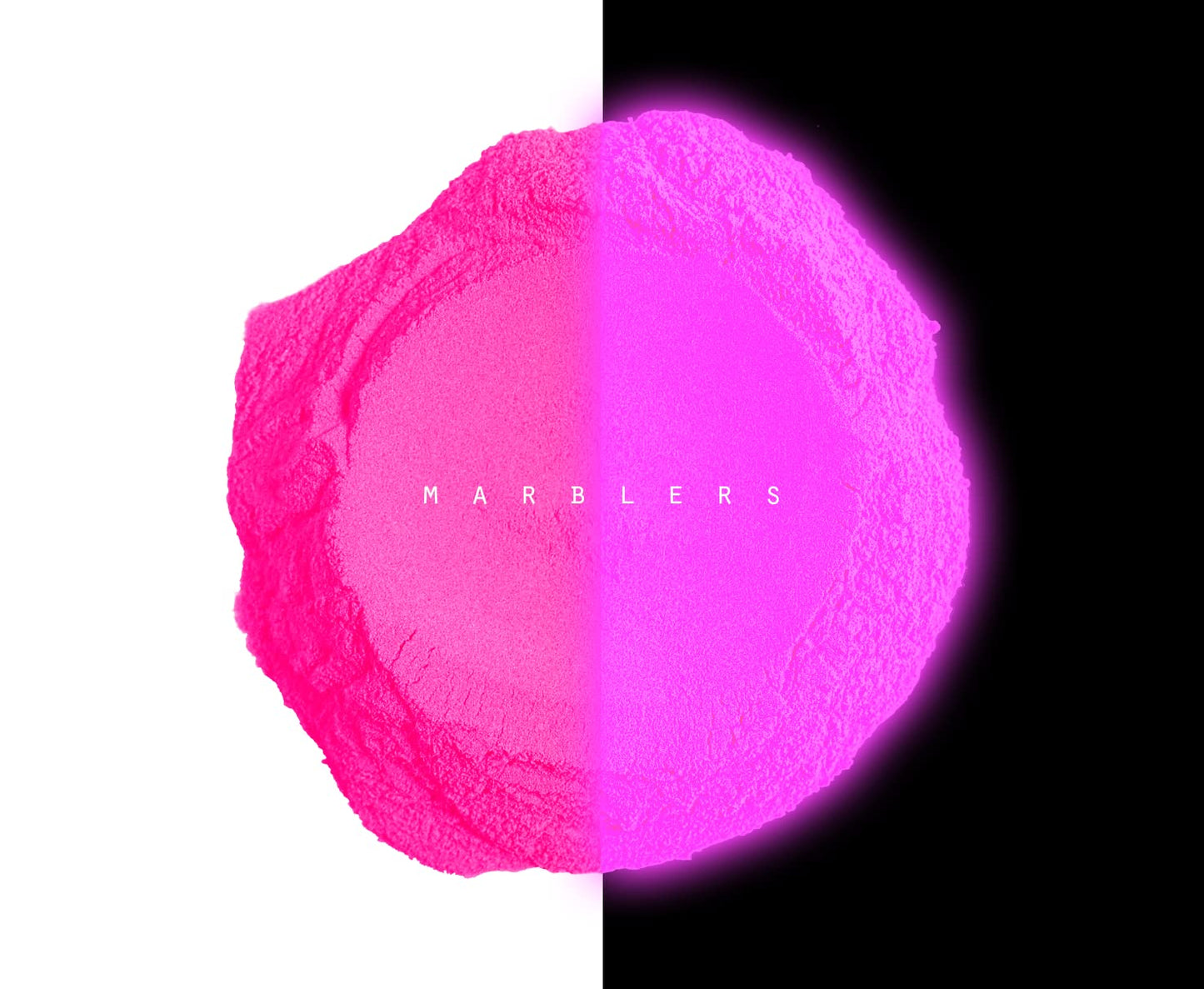 MARBLERS Glow-in-The-Dark Powder [Glow Pink] 0.28oz (8g) | Matte| Dye | Pigment | Non-Toxic | Vegan | Cruelty-Free | Eyeshadow, Nail Polish, Nail Art