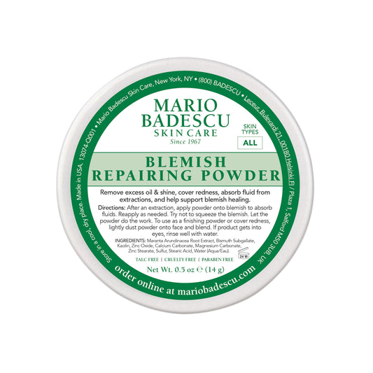 Mario Badescu Blemish Repairing Powder, Accelerate Recovery of Popped Pimples, Reduce Redness, Skin Care Powder for Blemish Concealment and Oil