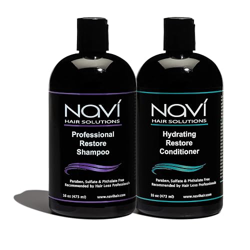 Navi Professional Hair Growth Shampoo and Conditioner Set, DHT Blocker for Thinning Hair and Hair Loss, Sulfate Free and Safe for Color Treated Hair