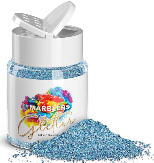 MARBLERS Holographic Glitter [Unicorn Blue] 1.5oz (42g) | Fine | Non-Toxic, Vegan, Cruelty-Free | Face, Body, Eyeshadow, Hair, Festival, Party Makeup