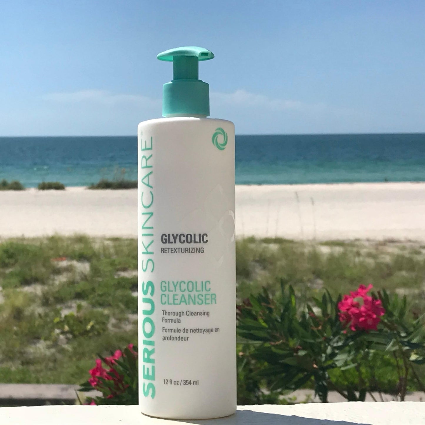 Skincare Glycolic Cleanser 12 fl oz – 10% Glycolic Acid Face Wash for Exfoliating, Deep Pore Cleansing, Makeup Removal, Anti-Aging & Shave Prep