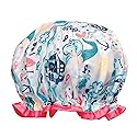 allydrew Reusable Women's Waterproof Shower Caps for Long Hair, Under the Sea