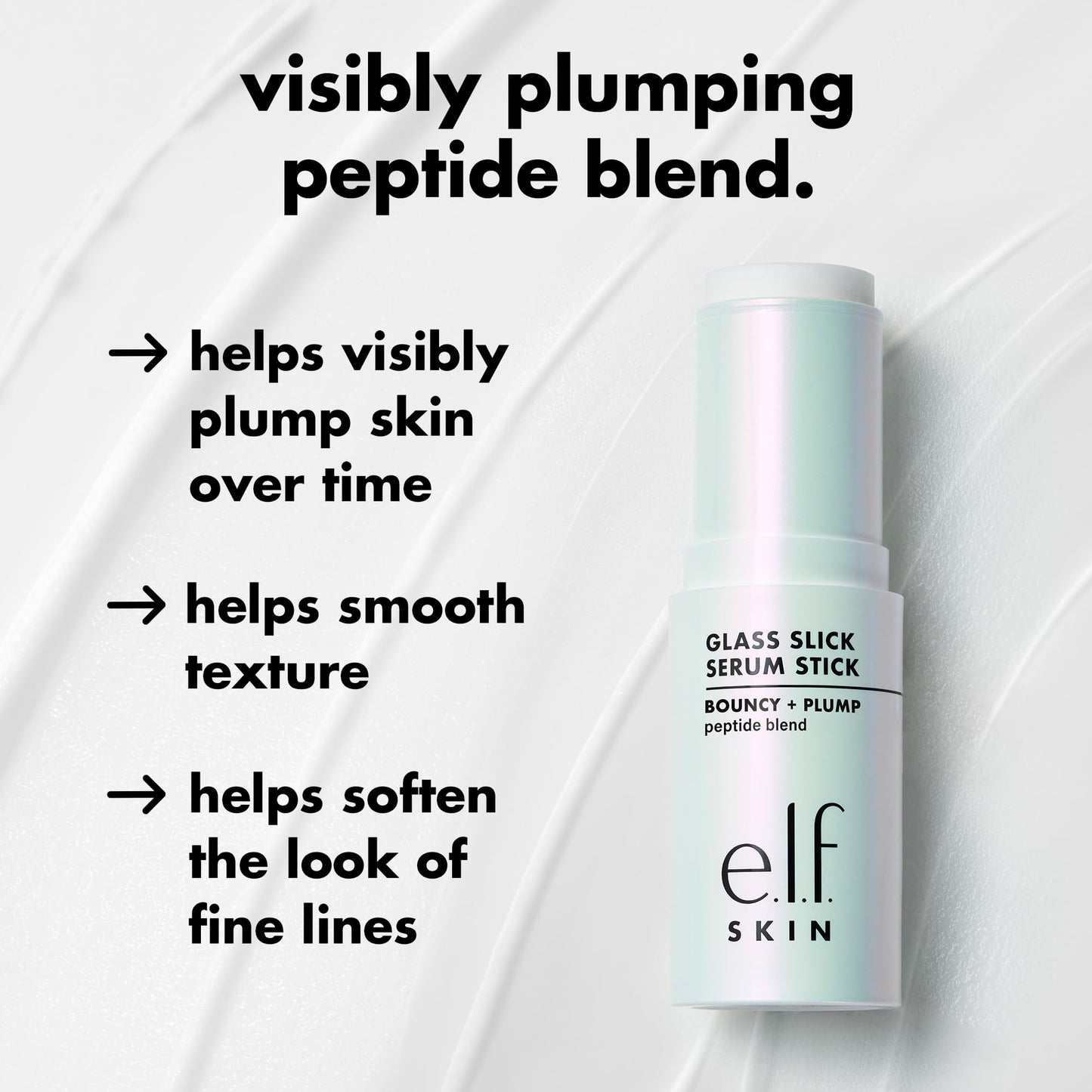 e.l.f. SKIN Glass Slick Serum Stick, Balm Face Serum, Helps Visibly Plump & Smooth Complexion with Nourishing Peptides, Vegan & Cruelty-Free Beauty and Personal Care e.l.f.