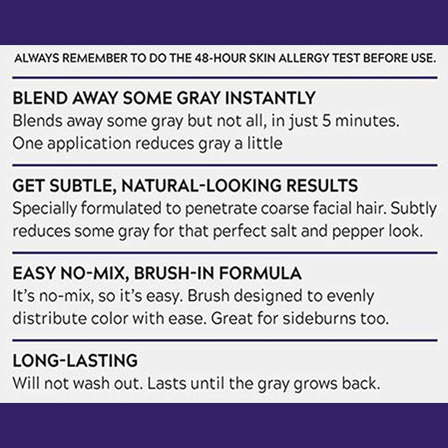 Just For Men Touch of Gray Mustache & Beard, Beard Coloring for Gray Hair with Brush Included for Easy Application, Light & Medium Brown B-25/35, Pack