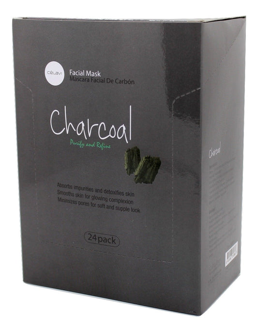 Celavi Essence Facial Mask Paper Sheet Korea Skin Care Moisturizing 24 Pack (Charcoal) Beauty & Personal Care Celavi Cosmetics