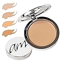 Advanced Mineral Makeup 4-in-1 Pressed Foundation Powder with Natural SPF, Concealer & Finishing for Medium to Full Coverage Foundation, Mineral-Based