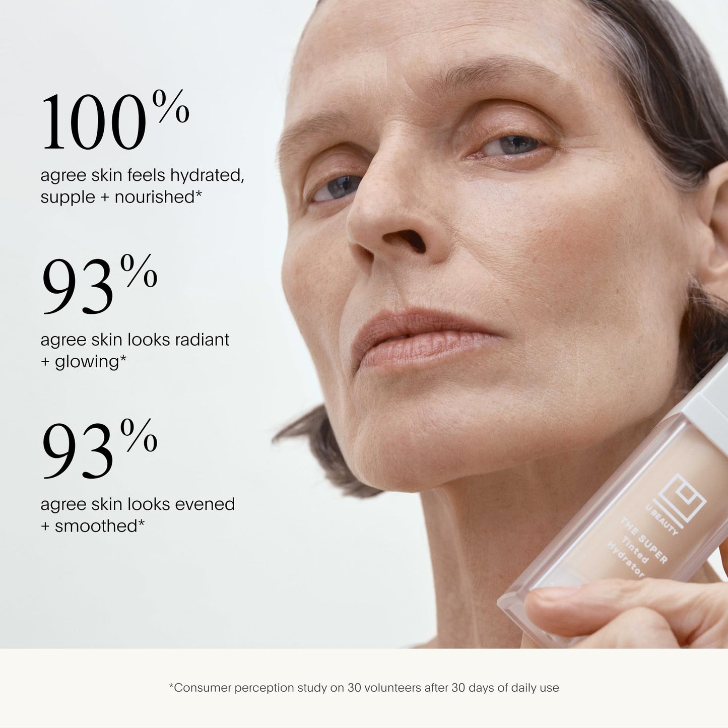 U Beauty The Super Tinted Hydrator Hyaluronic Acid Moisturizing Cream - Mega-Dose Skin Hydrator for Supple, Smooth, and Softer-Looking Skin For Up