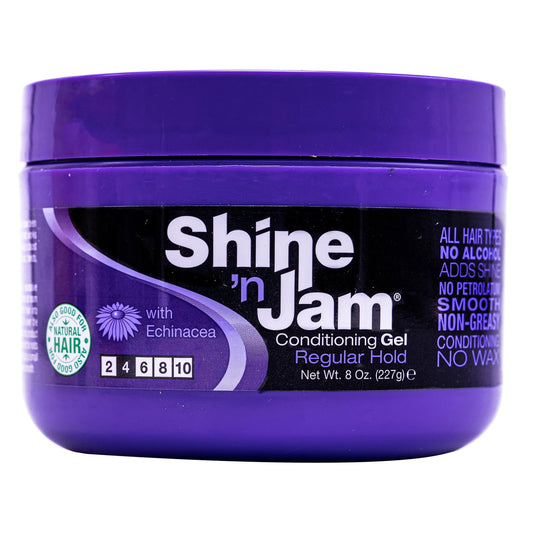 Ampro Shine 'n Jam Conditioning Gel, Regular Hold, 8 oz (Pack of 6)