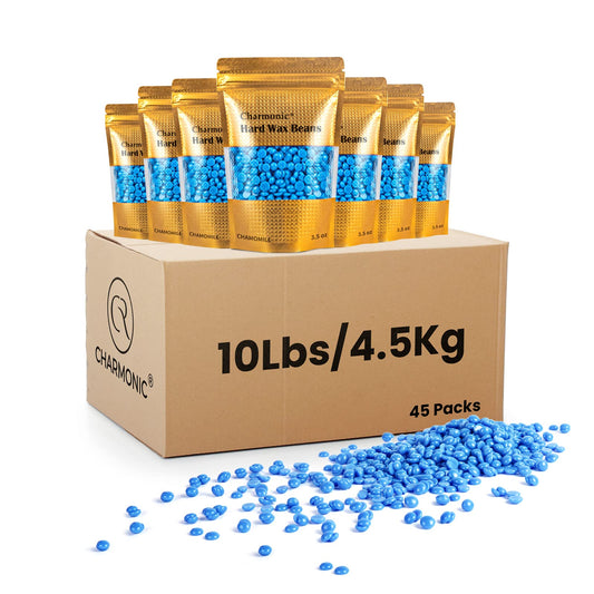 Charmonic Hard Wax Beads, 10lb, Bulk Hair Waxing Beads for Face, Eyebrow, Brazilian, Legs, Body and Bikini Hair Removal, Wax Beans, at Home Waxing Kit Beauty and Personal Care Charmonic