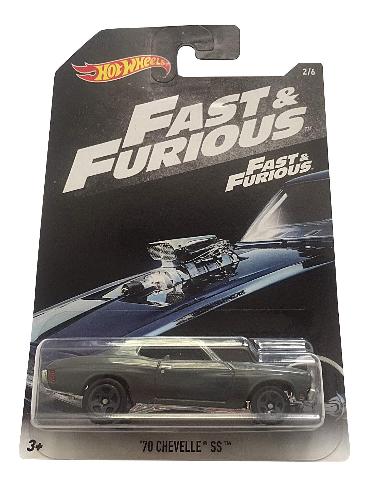 Hot Wheels Fast & Furious Bundle of 6 Cars from Fast & Furious, 2 Fast 2 Furious, Fast 5, The Fate of The Furious Movies