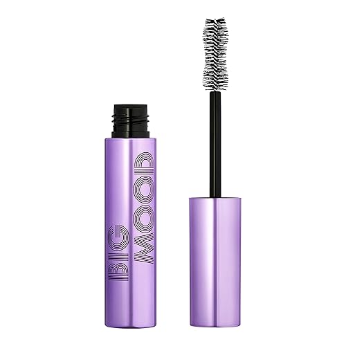 e.l.f. Big Mood Mascara, Instantly Creates Long-Lasting, Bold & Lifted, Voluminous Lashes, Infused with Jojoba Wax, Pitch Black, 0.30 fl Oz