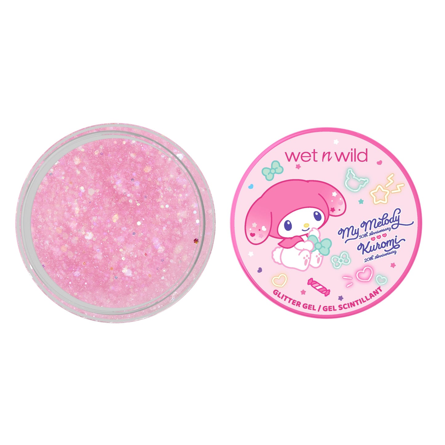 wet n wild My Melody and Kuromi Glitter Gel - Sweetheart