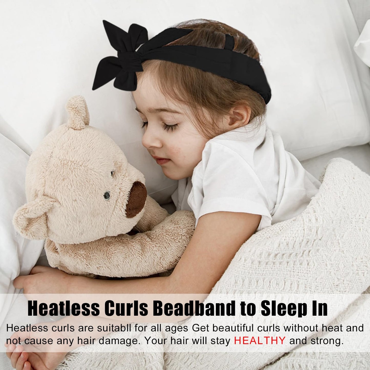 Heatless Velvet Hair Curlers to Sleep in Heatless Curling Rod Headband For Long Hair Overnight No Heat Curls for Women Long Hair Waves - 6 Pieces Set