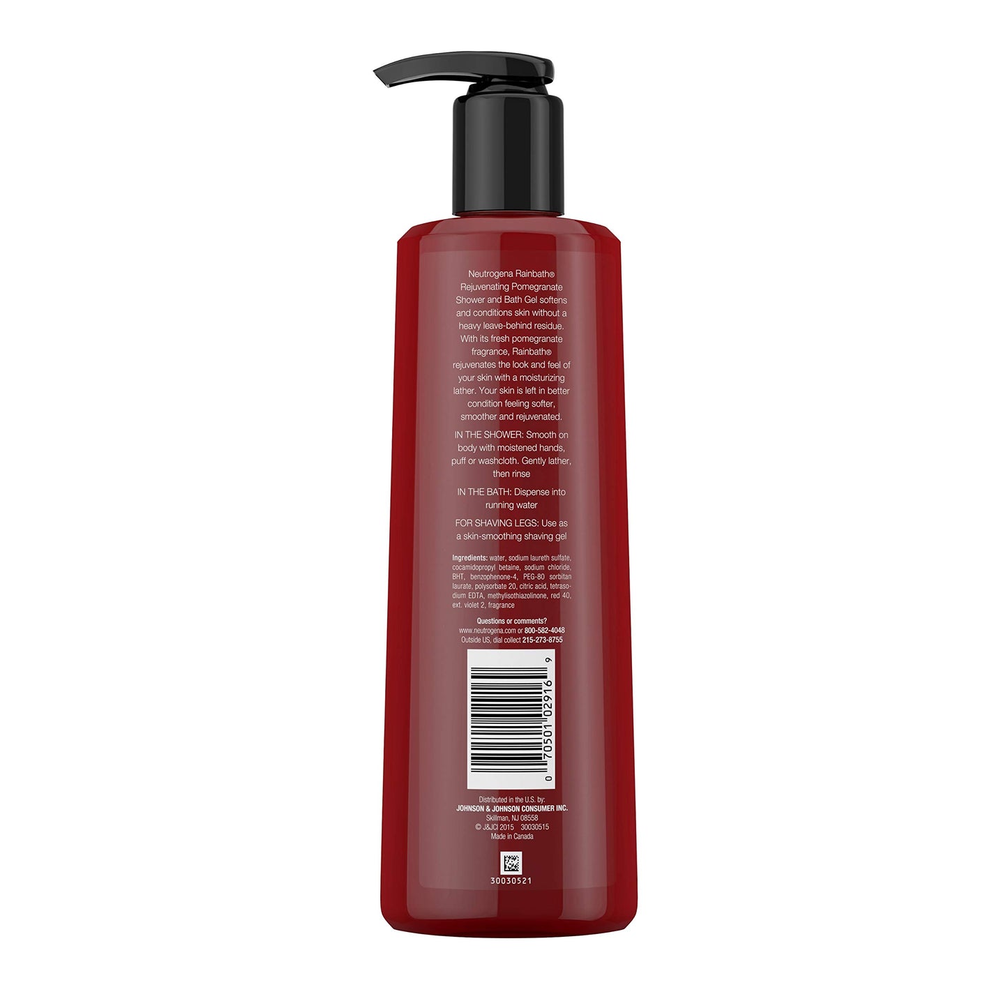 Neutrogena Rainbath Rejuvenating Shower and Bath Gel, Pomegranate, 16 Fl Oz