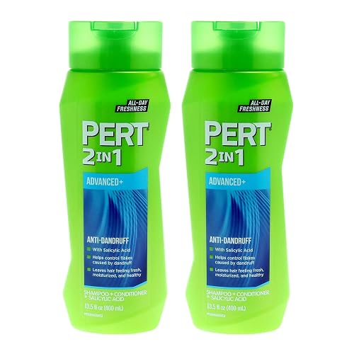 PERT Anti-Dandruff 2 in 1 Shampoo and Conditioner - Advanced with 2 Percent Salicylic Acid - Dandruff Shampoo with Zinc - 2 pc
