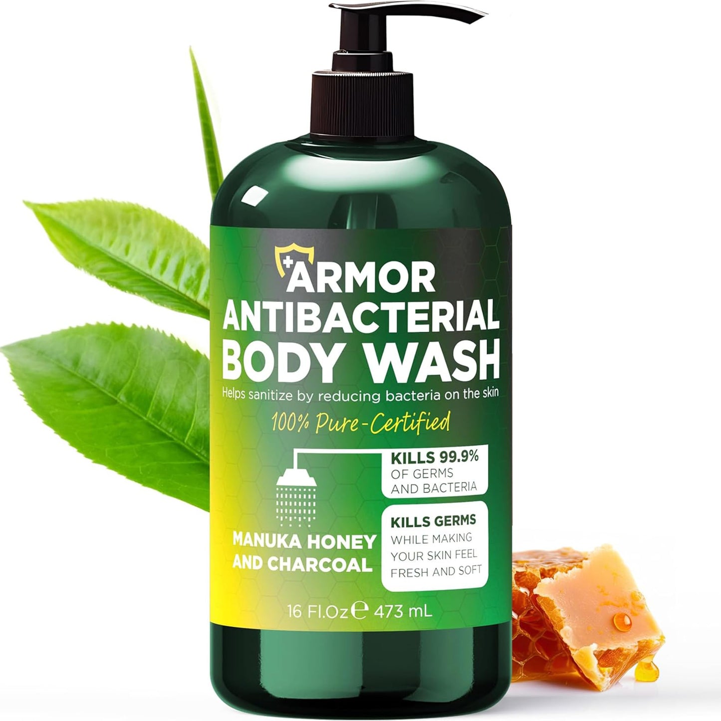 Antibacterial Body Wash | Antibacterial Soap for Men & Women | Kills 99.9% of Germs & Bacteria | Helps with Back Acne, Body Odor & Skin Irritation | Beauty and Personal Care Terramed Just Think Comfort