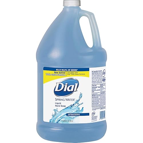 Dial Complete Spring Water Antibacterial Liquid Hand Soap, 128 Fl oz Refill Bottle (Pack of 1)