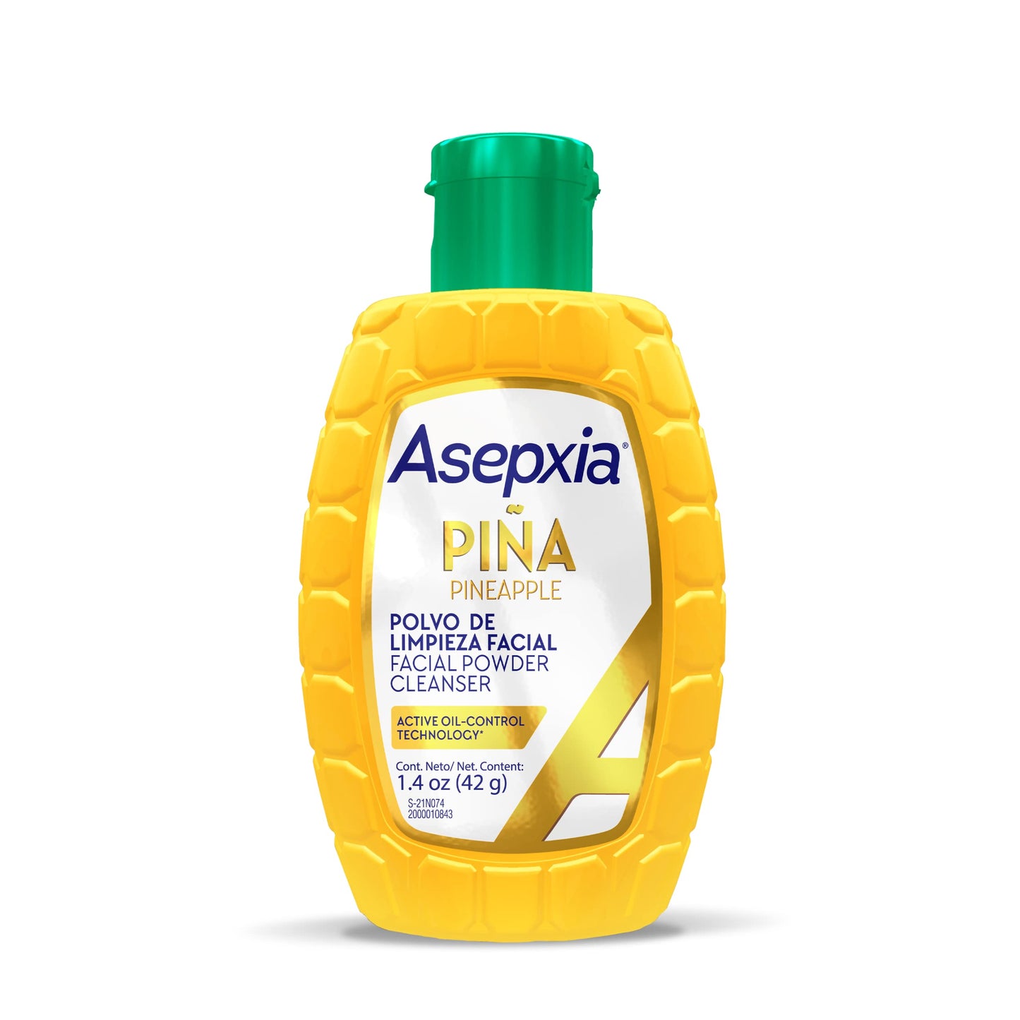 Asepxia Facial Cleanser Powder, Non-Abrasive Exfoliating Face Wash with Natural Pineapple Enzyme, Gentle Water-Activated Foaming Lather for Oily Skin