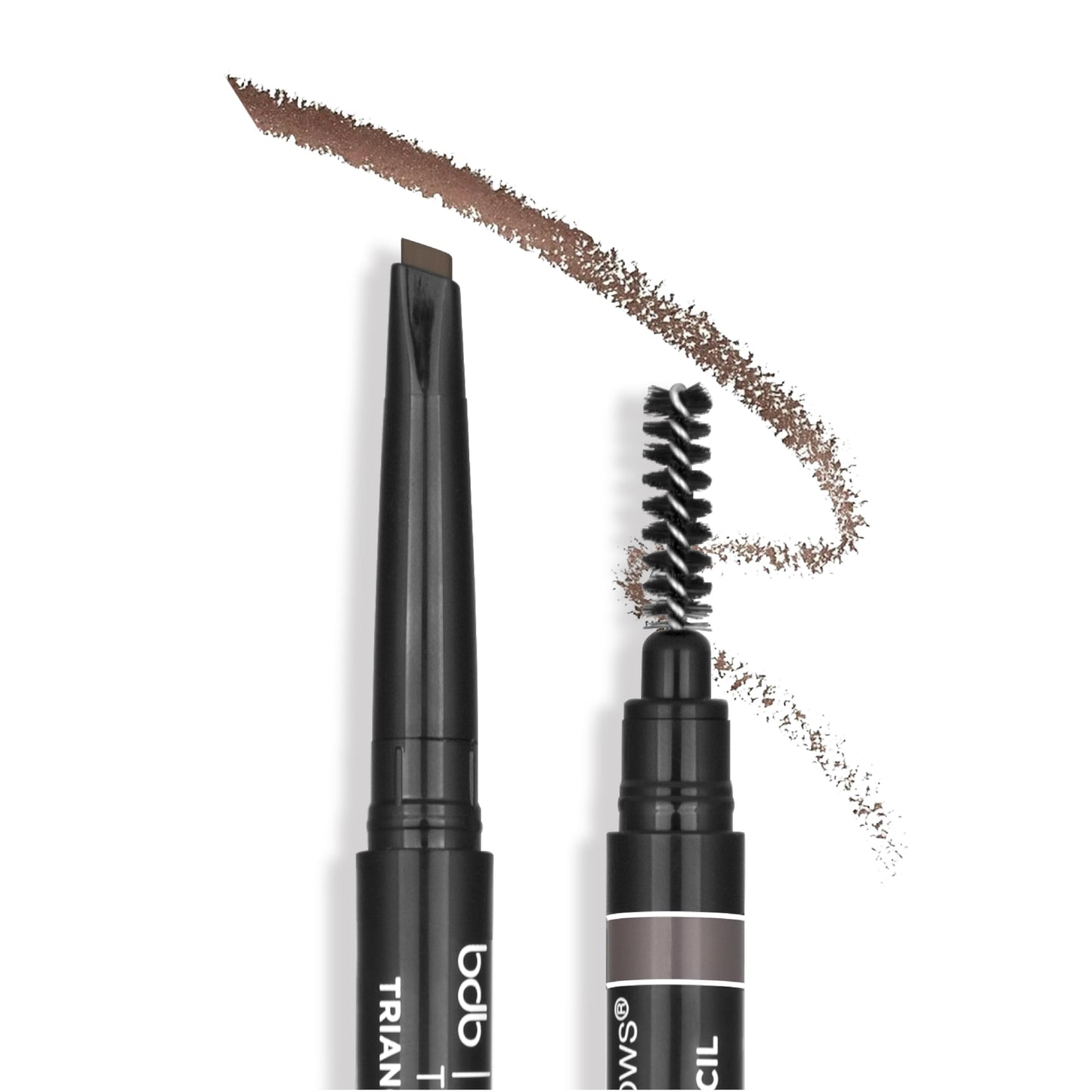 Billion Dollar Brows Universal Eyebrow Pencil - Dual-Ended with Triple Threat Triangular Tip & Spoolie, Waterproof, Natural Finish, Easy to Use, Vegan