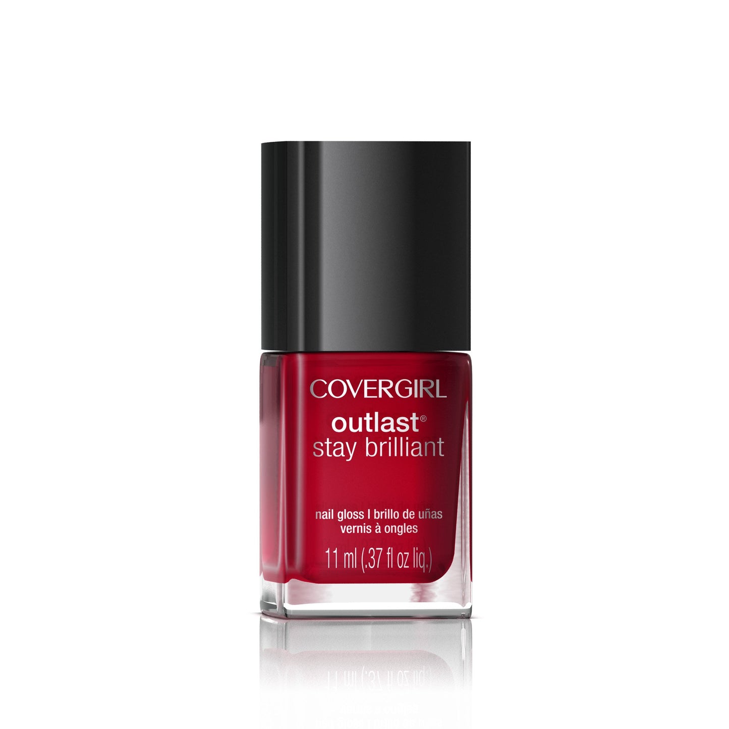 CoverGirl Outlast Stay Brilliant Nail Gloss, Red Revenge, 0.37 Ounce