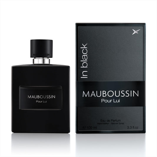 Mauboussin - Pour Lui In Black 100ml (3.3 Fl Oz) - Eau de Parfum for Men - Woody & Oriental Scents