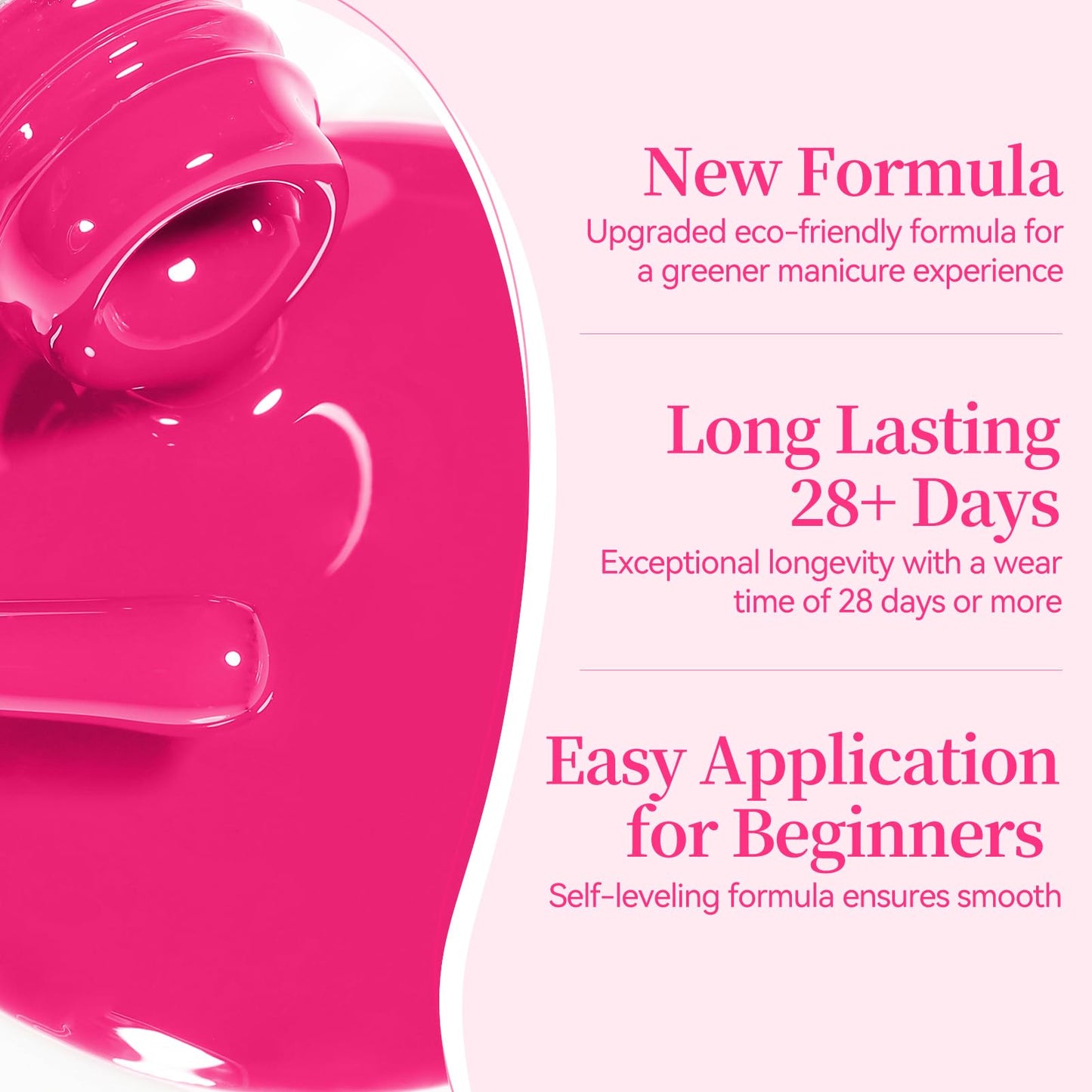 Born Pretty Hot Pink Gel Nail Polish Neon Pink Bright Color Beauty and Personal Care Born Pretty
