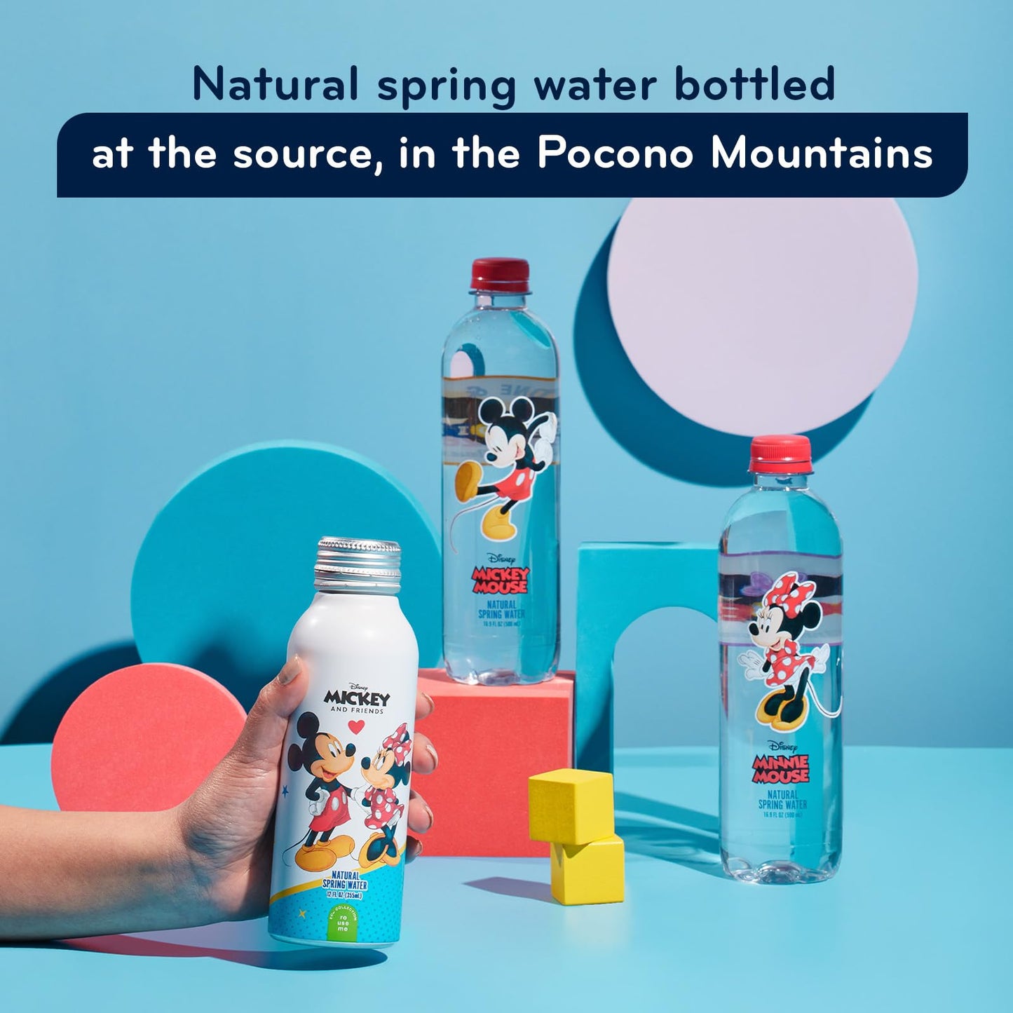 Disney Mickey and Minnie Mouse Aluminum Water Bottle by Disney Water for Unisex - 12 x 12 oz Water