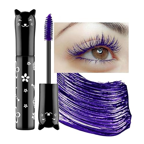 Purple Mascara For Eyelashes Waterproof Volume Length Voluminous Natural Hypoallergenic Colored Volumizing Lengthening Curling Defining Halloween