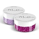 MARBLERS Twinkle Face & Body Glitter Duo [Hot Plum & Light Purple] 0.36oz (10g) | Non-Toxic | Cruelty-Free | Eyeshadow, Nail Polish, Nail Art |