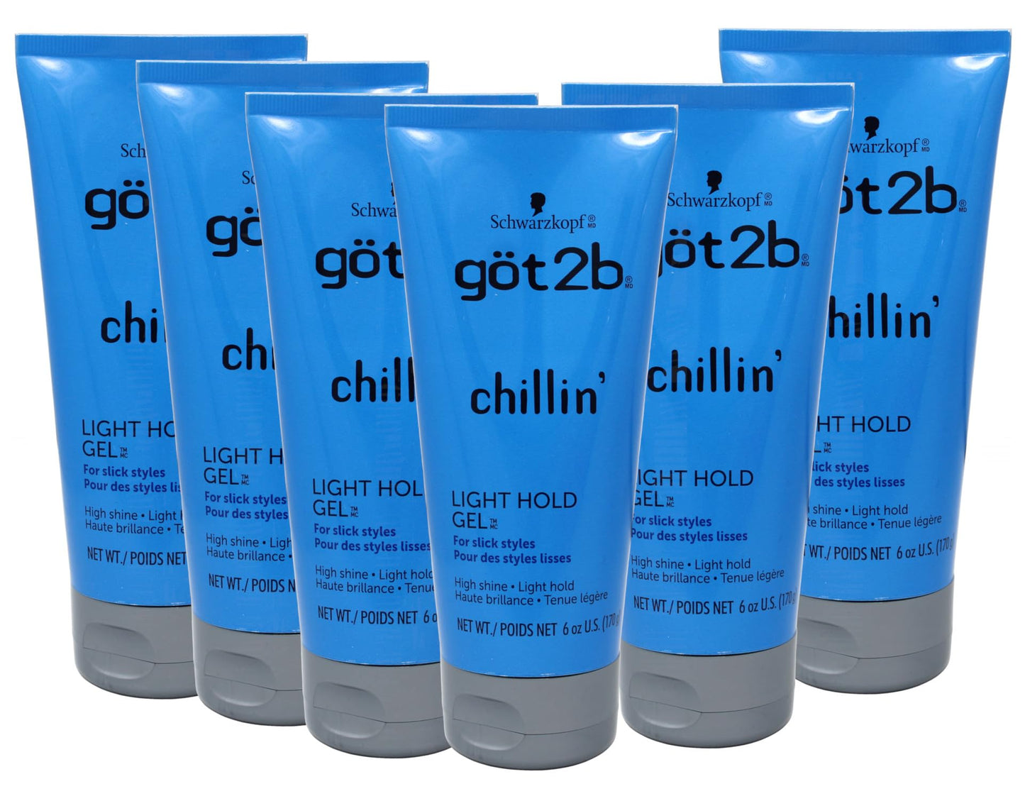 Got 2B Chillin Gel Light Hold 6 Ounce (Pack of 6)