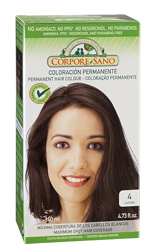 Corpore Sano Permanent Hair Colour-Does Not Contain: PPD, AMMONIA, RESORCINOL, PARABENS.Same as Naturvital (~ 4 Chestnut)