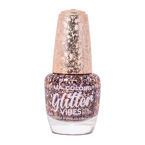 L.A. COLORS Glitter Vibes Polish, Pure Blush CNL355 Beauty & Personal Care L.A. COLORS