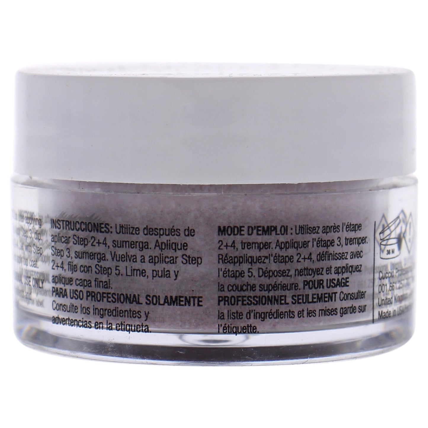 Cuccio Pro Powder Polish Dip - Nail Lacquer for Manicures & Pedicures, Easy & Fast Application/Removal - No LED/UV Light Needed - Non-Toxic, Odorless