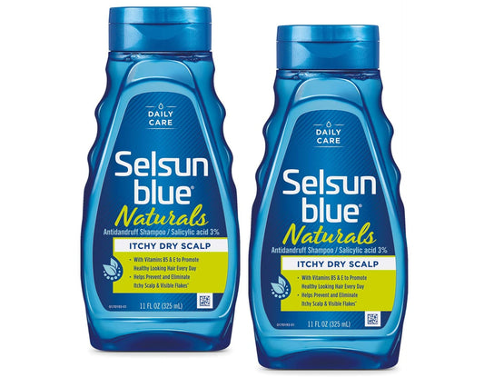 Selsun Blue Shampoo Naturals Dandruff Itchy Dry Scalp 11 Ounce (325ml) (2 Pack) Beauty and Personal Care Selsun Blue Default Title