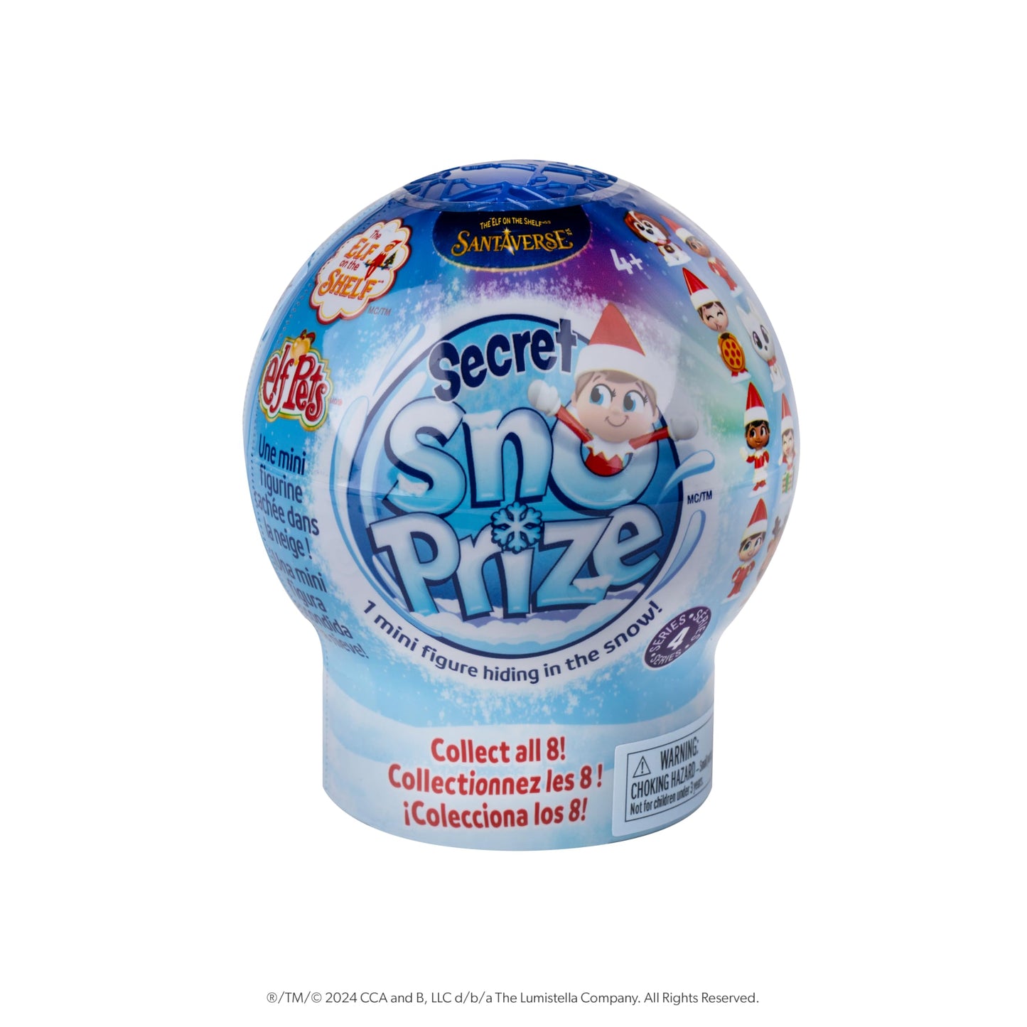 The Elf on the Shelf Secret SnoPrize Series 4 - Holiday Surprise Globe with Magic Snow Reveal & 1 Mystery Mini Figure - Scout Elf or Elf Pets…