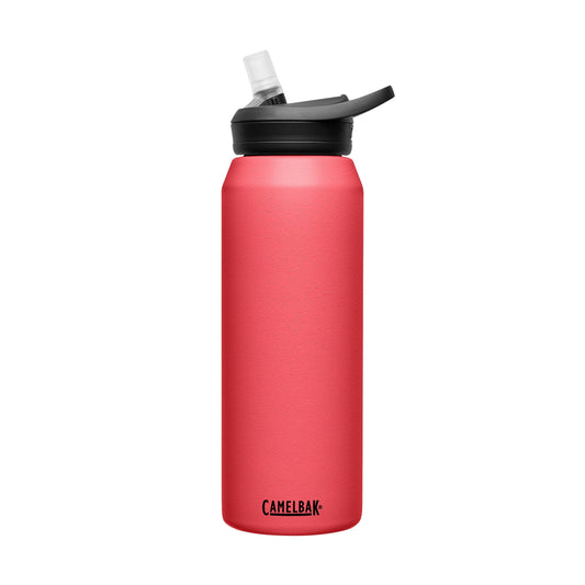 CamelBak eddy+ Water Bottle with Straw 32oz - Insulated Stainless Steel, Wild Strawberry
