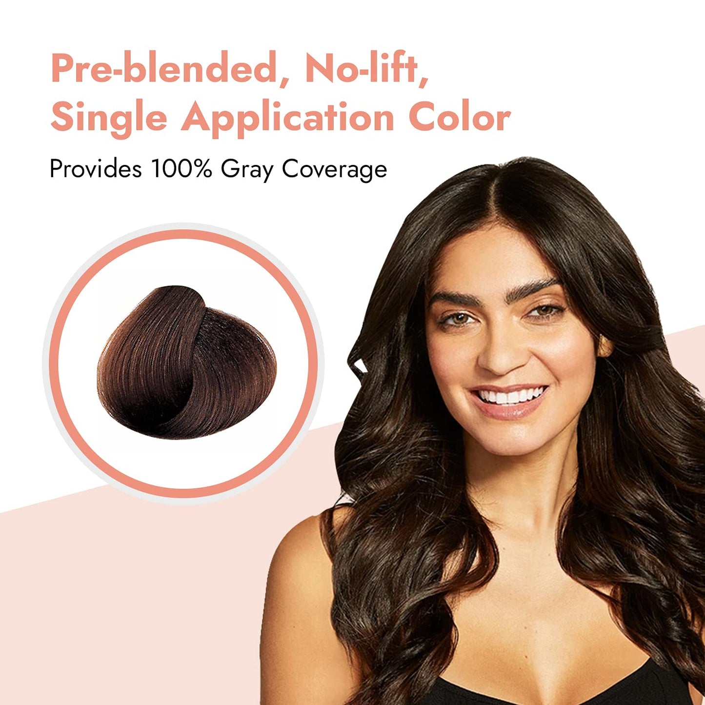 One N' Only Powder Hair Color Kit, Chocolate Brown, Permanent Color in Single Application, 100% Gray Hair Coverage without Lift, Just Add Water - No