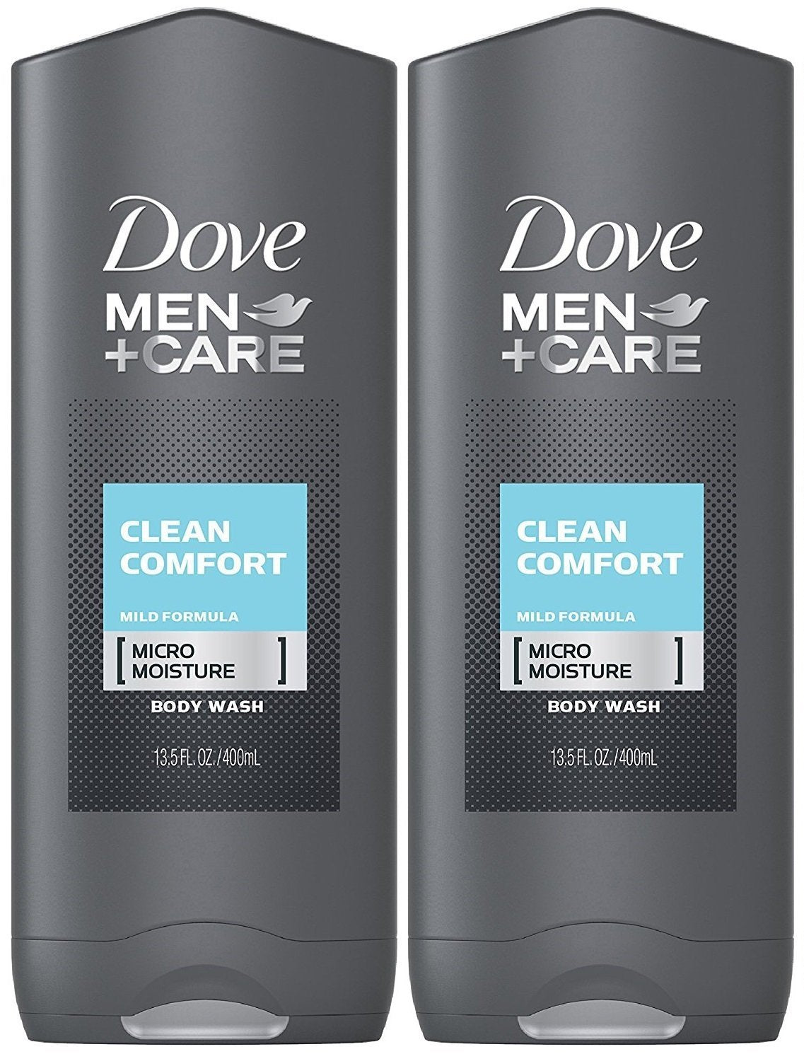Dove Men + Care Body & Face Wash, Clean Comfort 13.50 oz (Pack of 2)