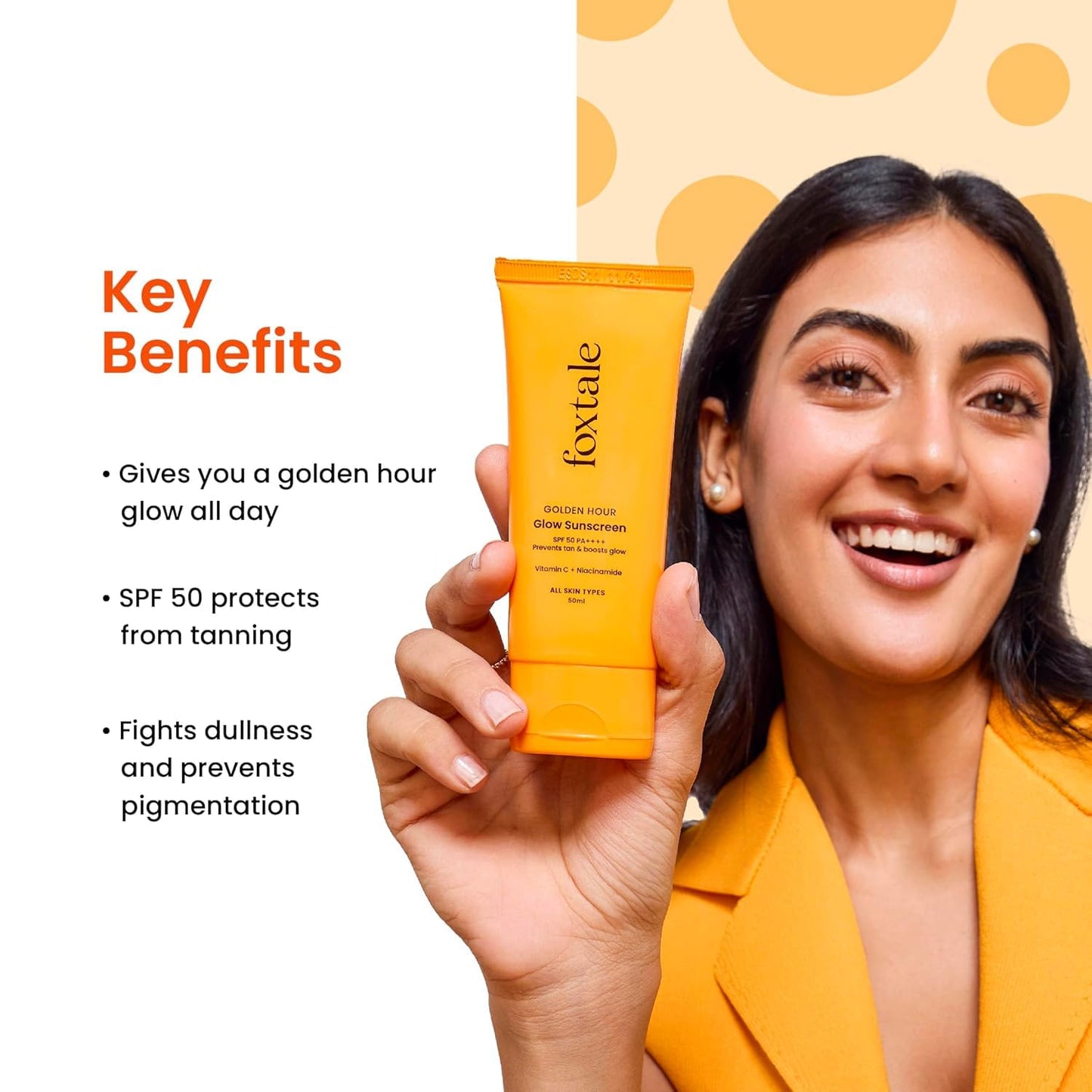 FoxTale Spf 50 Vitamin C Glow Sunscreen With Pa++++ & Niacinamide (2)