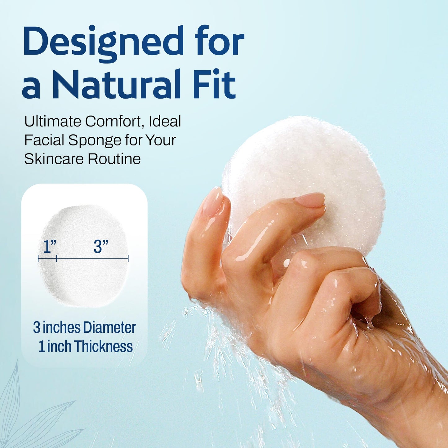 HartFelt Face Sponges for Cleansing and Gentle Exfoliating | Facial Compressed Sponges for Estheticians | Reusable Face Pads for Removing Dead Skin