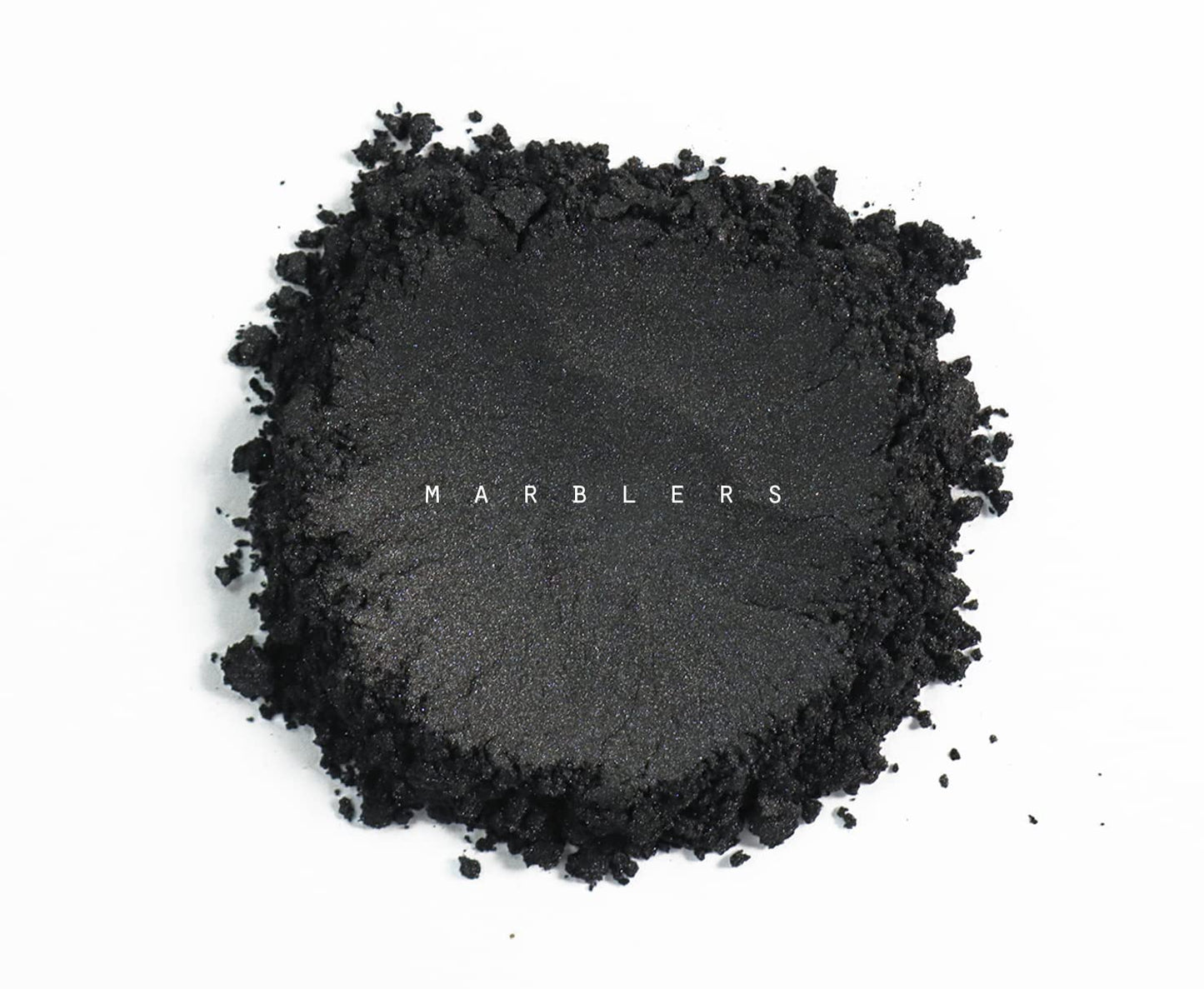 MARBLERS Fine Natural Mica Powder [True Black] 0.11oz (3g) | Highly Pigmented | Non-Toxic, Vegan, Cruelty-Free | Eyeshadow, Body Butter, Nail Polish