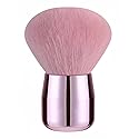 RUNGANG Nail Dust Brush for Acrylic and Dip Powder - Soft Kabuki Nail Cleaner Brush for Manicure, Makeup, Nail Art - Pink Handle