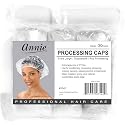 ANNIE Extra Large Processing Caps - Clear Disposable Hair Treatment Caps for Coloring, Perming, Conditioning & Showering - 100-Count XL 21? Diameter
