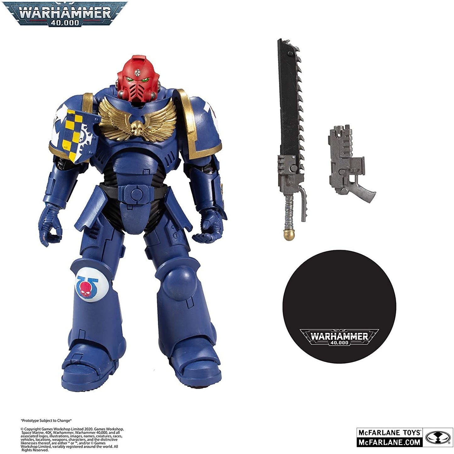 McFarlane Toys Warhammer 40,000 Ultramarines Primaris Assault Intercessor 7" Action Figure