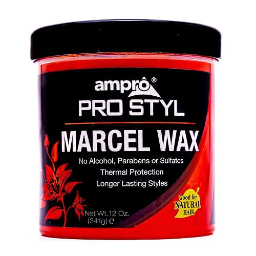 AmPro Marcel Wax - Gives All Hair Types Long Lasting Hold - Rinses Out Easily without Any Buildup or Residue and Protects Tresses from Heat