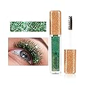 MIESCHER Green Mascara for Eyelashes - Waterproof, Long Lasting, Sparkle Diamond, Smudge-proof, Lengthening, Defining, Volume Color Glitter Makeup