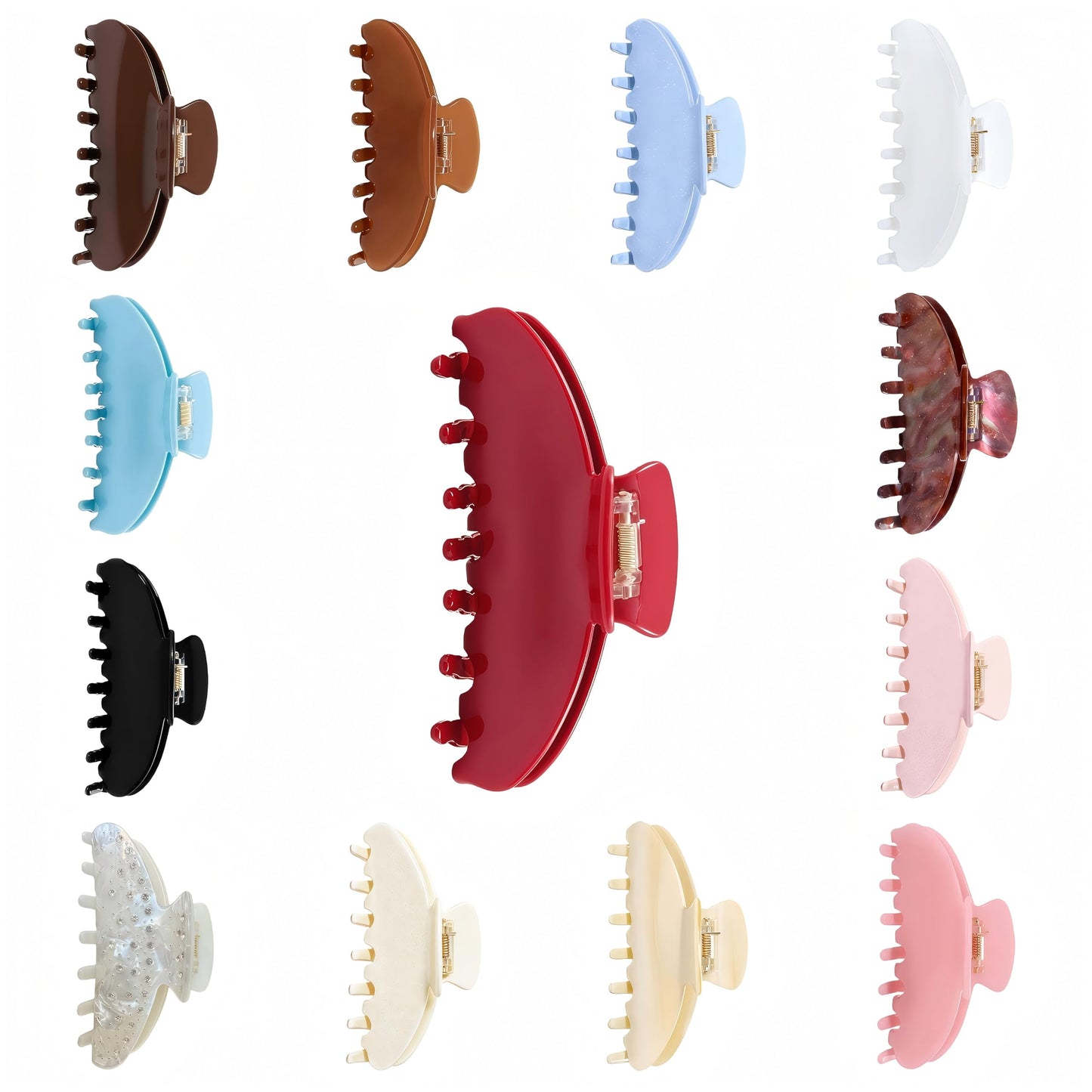 OideGuiing Durable Acetate Hair Clips - 4-Inch Bright block blue Claw Clips for Fine and Thick Hair (Bright block blue) Beauty and Personal Care OideGuiing