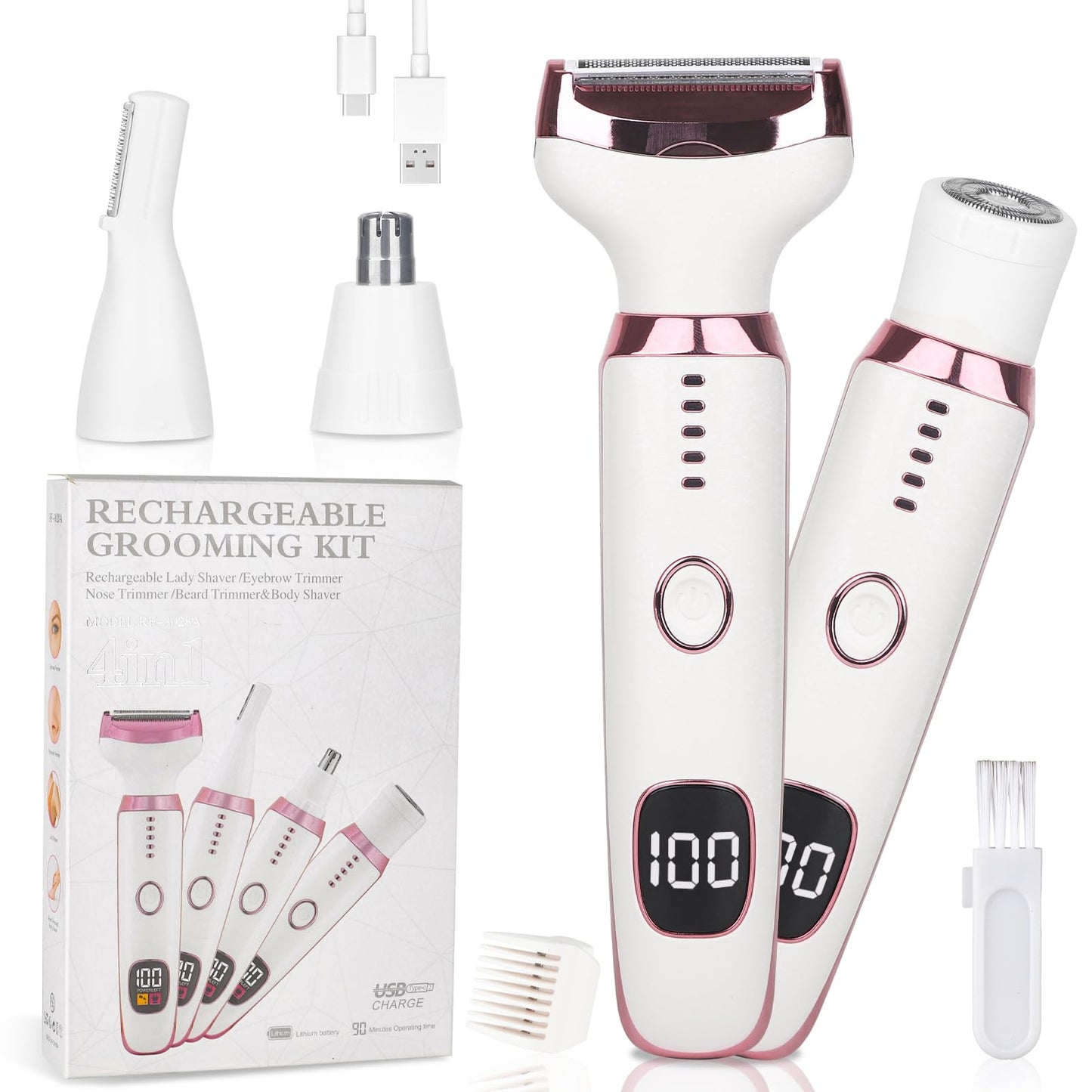 Beanify 2026 LED Display Electric Razor for Women Men,Beauty Women's Wet & Dry Electric Shaver, Painless 4 in 1 Painless Body Razors,Cordless Ladies Beauty and Personal Care Beanify Default Title